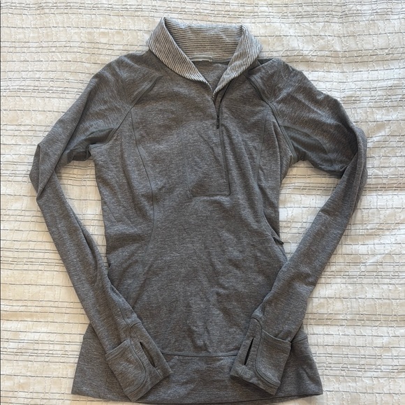 Lululemon Gray Long-Sleeve Quarter-Zip Pullover - Picture 5 of 6